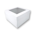 Caja con Visor Para Torta Baja Mediana 26x26x15 cm | Pack 10 | Kraftcolors
