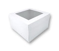 Caja con Visor Para Torta Baja Pequeña | 21x21x14 cm | Pack 10 | Kraftcolors